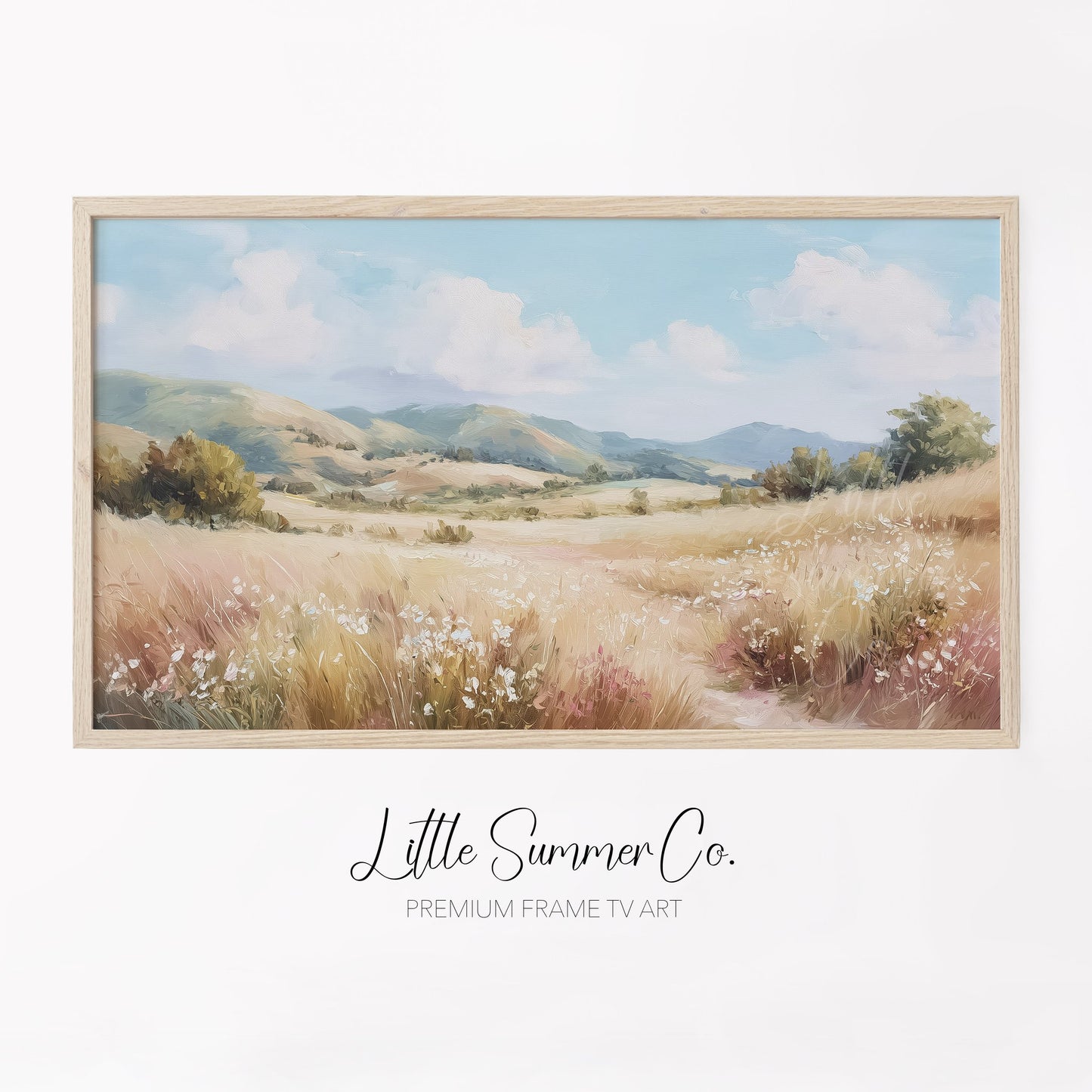 Countryside Hills Frame TV Art displayed on a TV