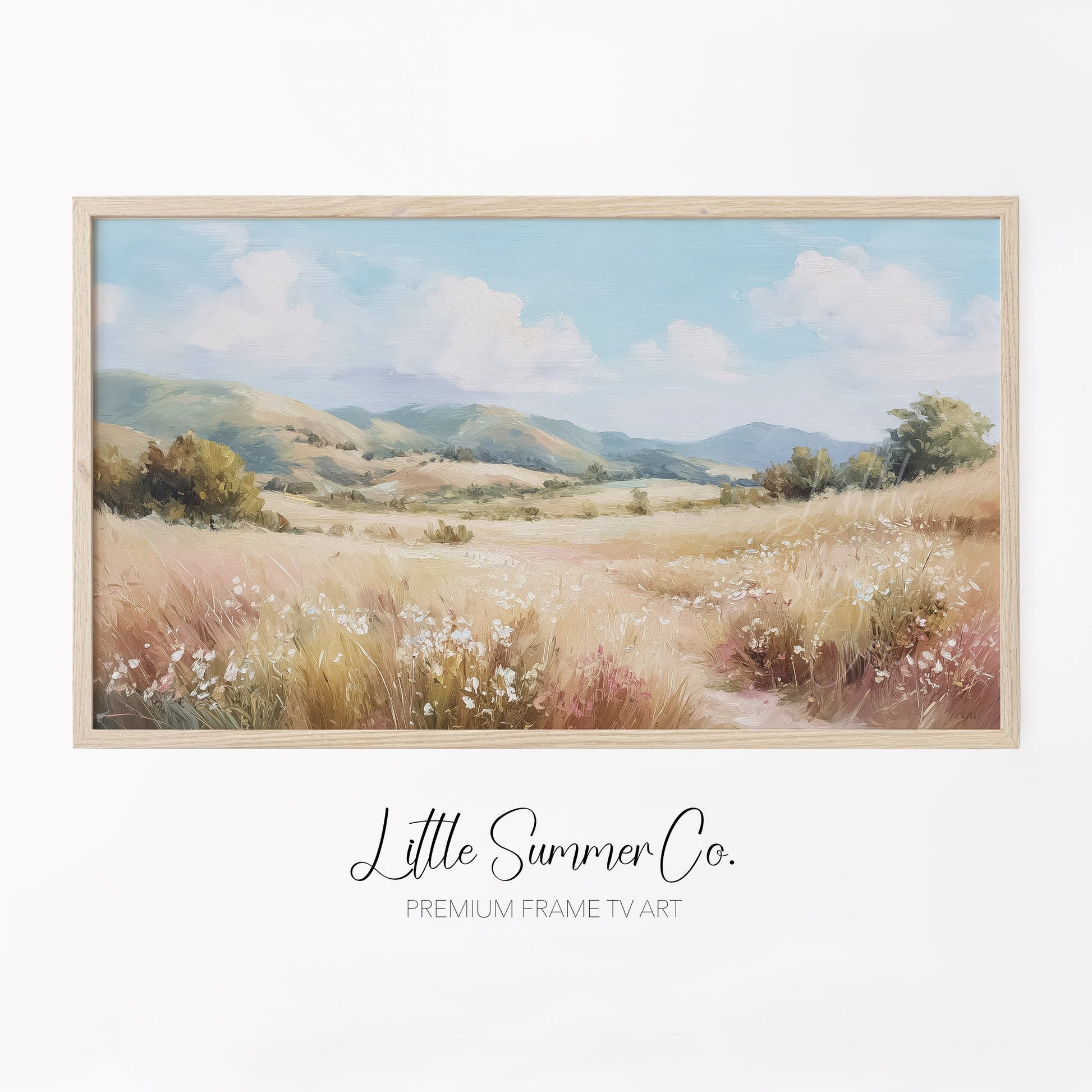 Countryside Hills Frame TV Art displayed on a TV