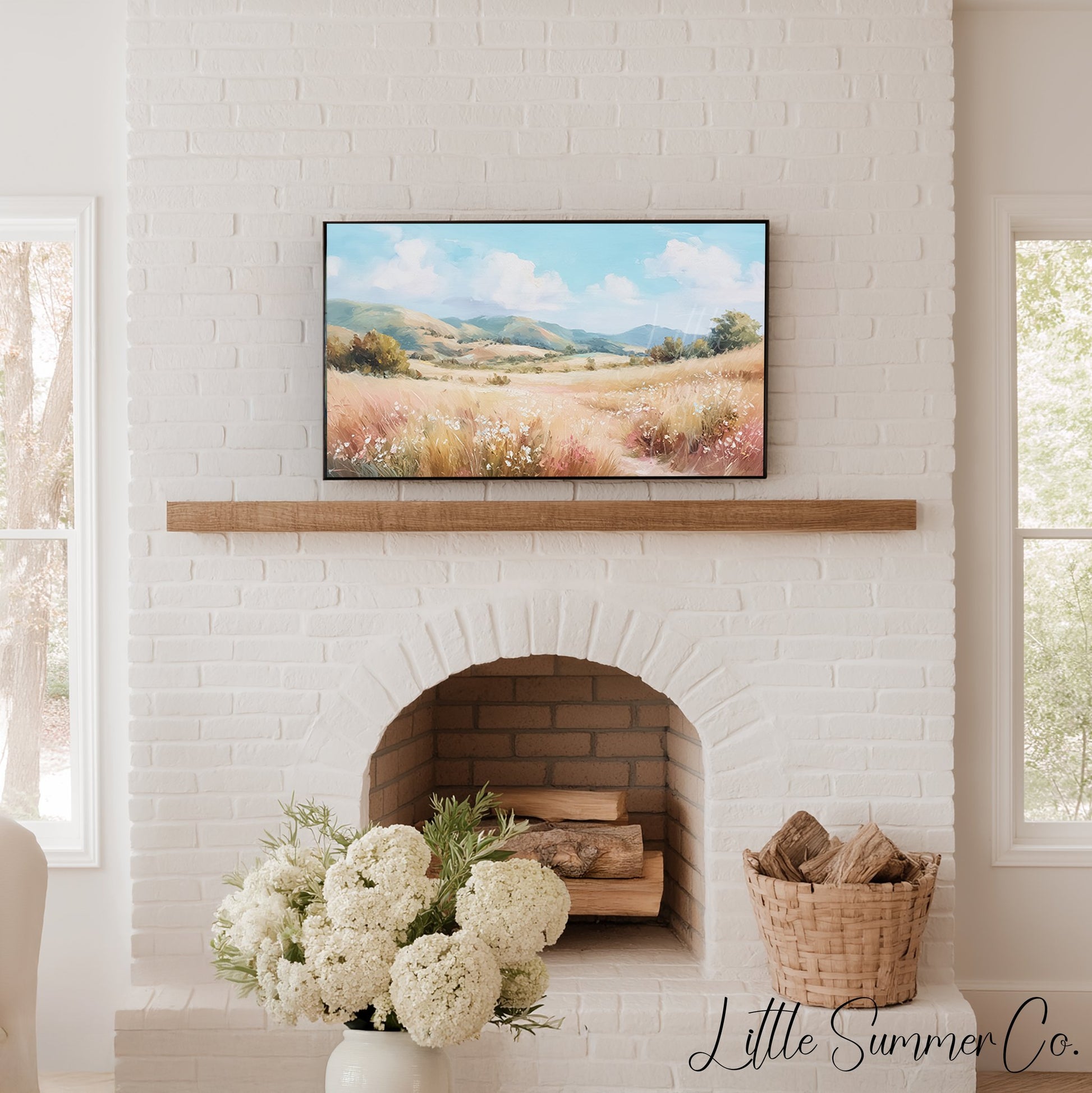 Countryside Hills Frame TV Art displayed on a TV