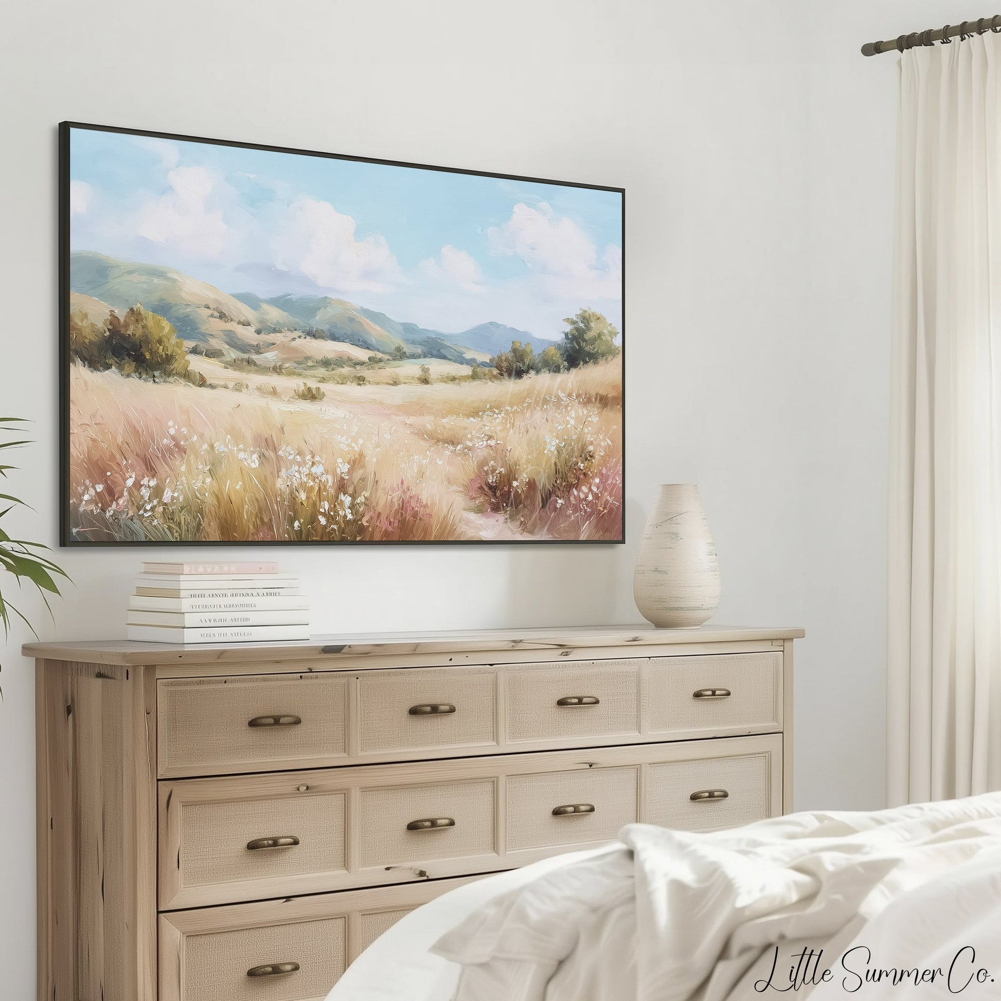 Countryside Hills Frame TV Art displayed on a TV