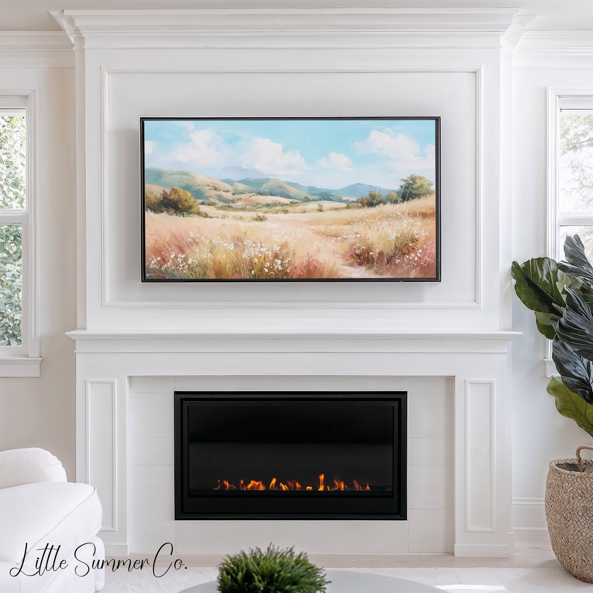 Countryside Hills Frame TV Art displayed on a TV