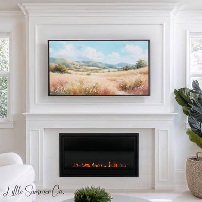 Countryside Hills Frame TV Art displayed on a TV