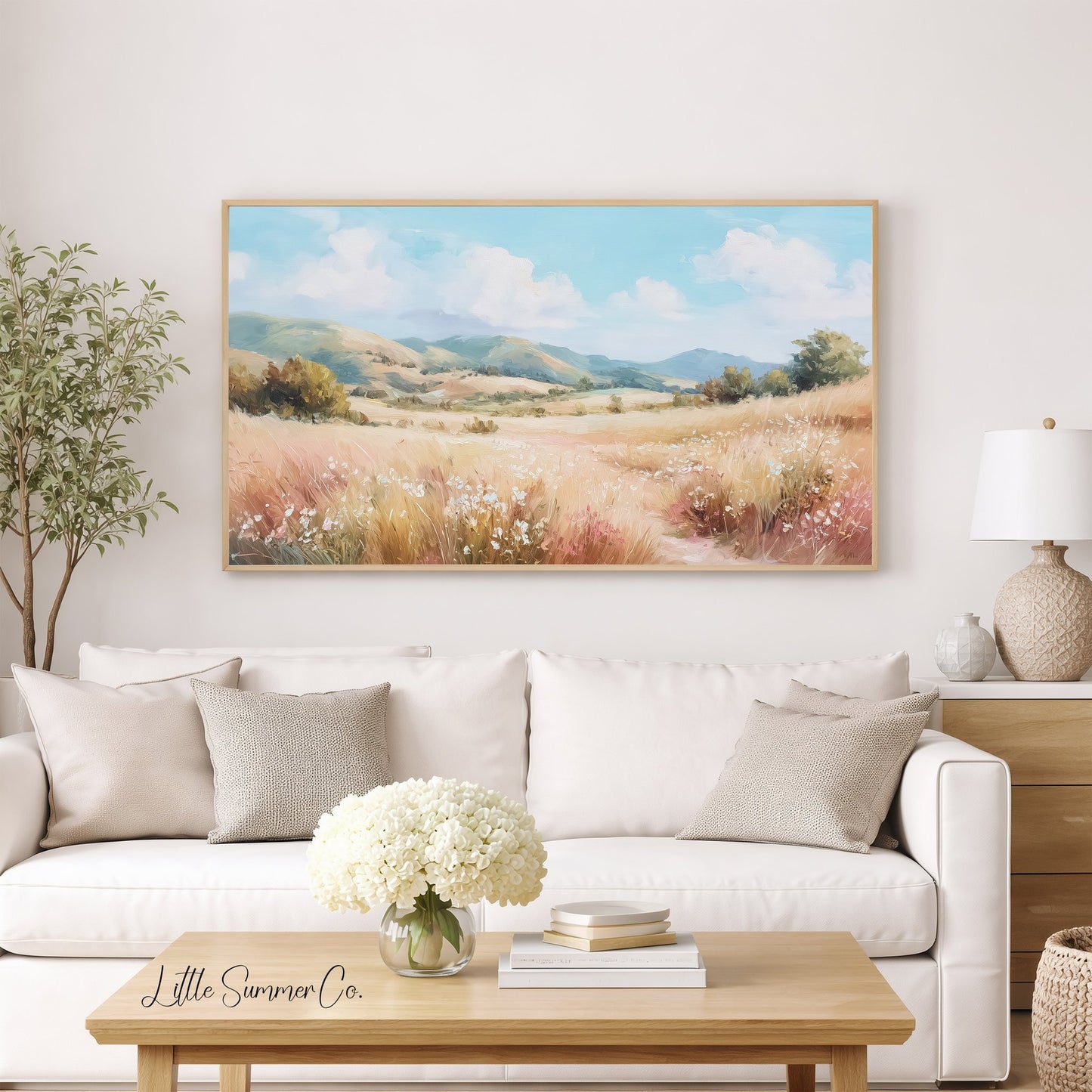 Countryside Hills Frame TV Art displayed on a TV