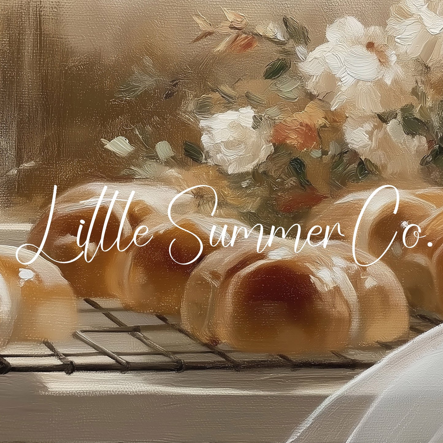 Fresh Bread Rolls Frame TV Art displayed on a TV