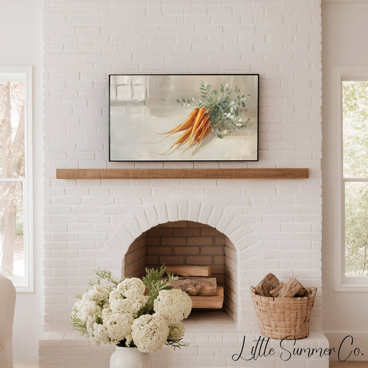 Fresh Carrots Frame TV Art displayed on a TV