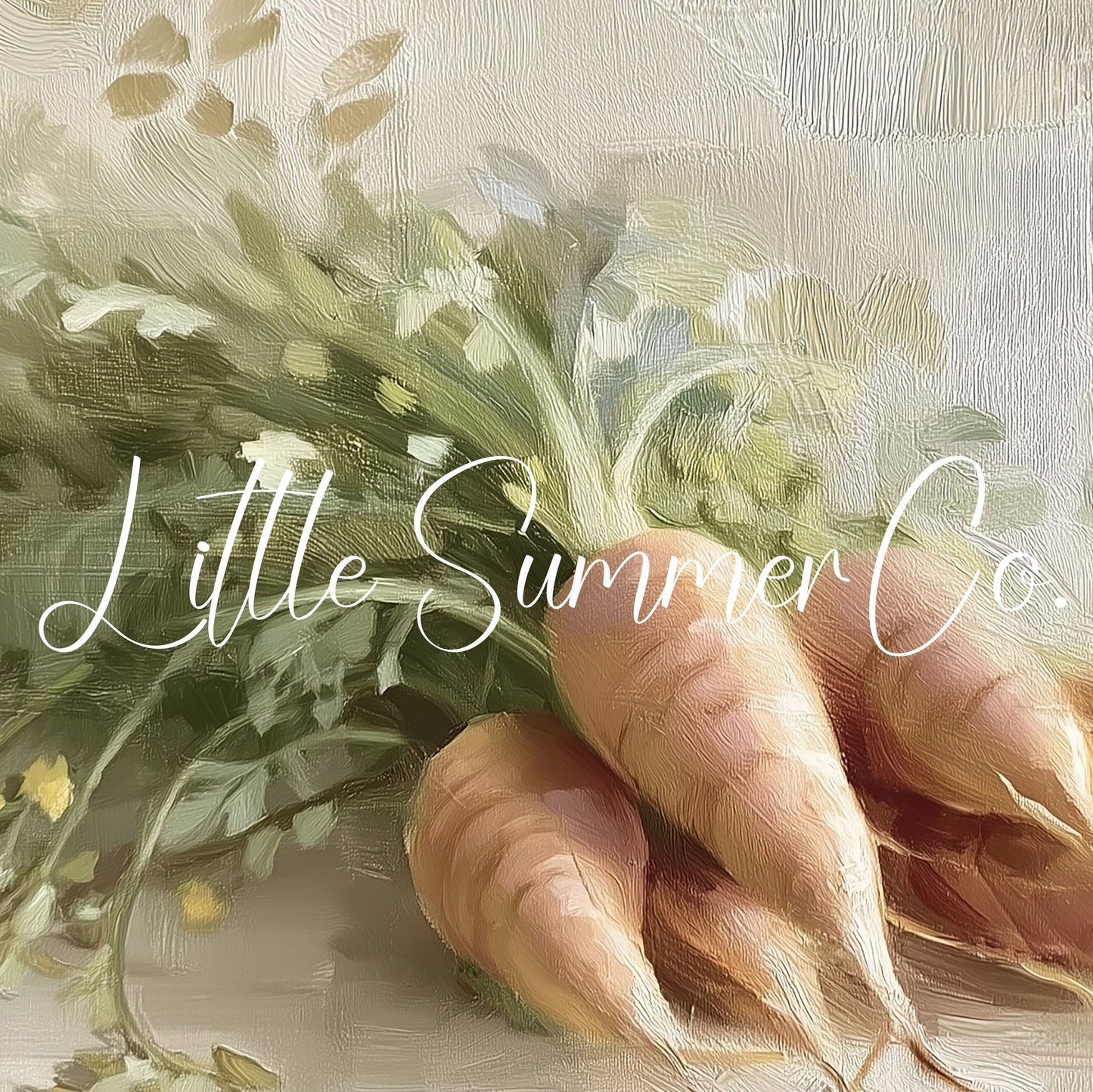 Golden Carrots With Garden Greens Frame TV Art displayed on a TV