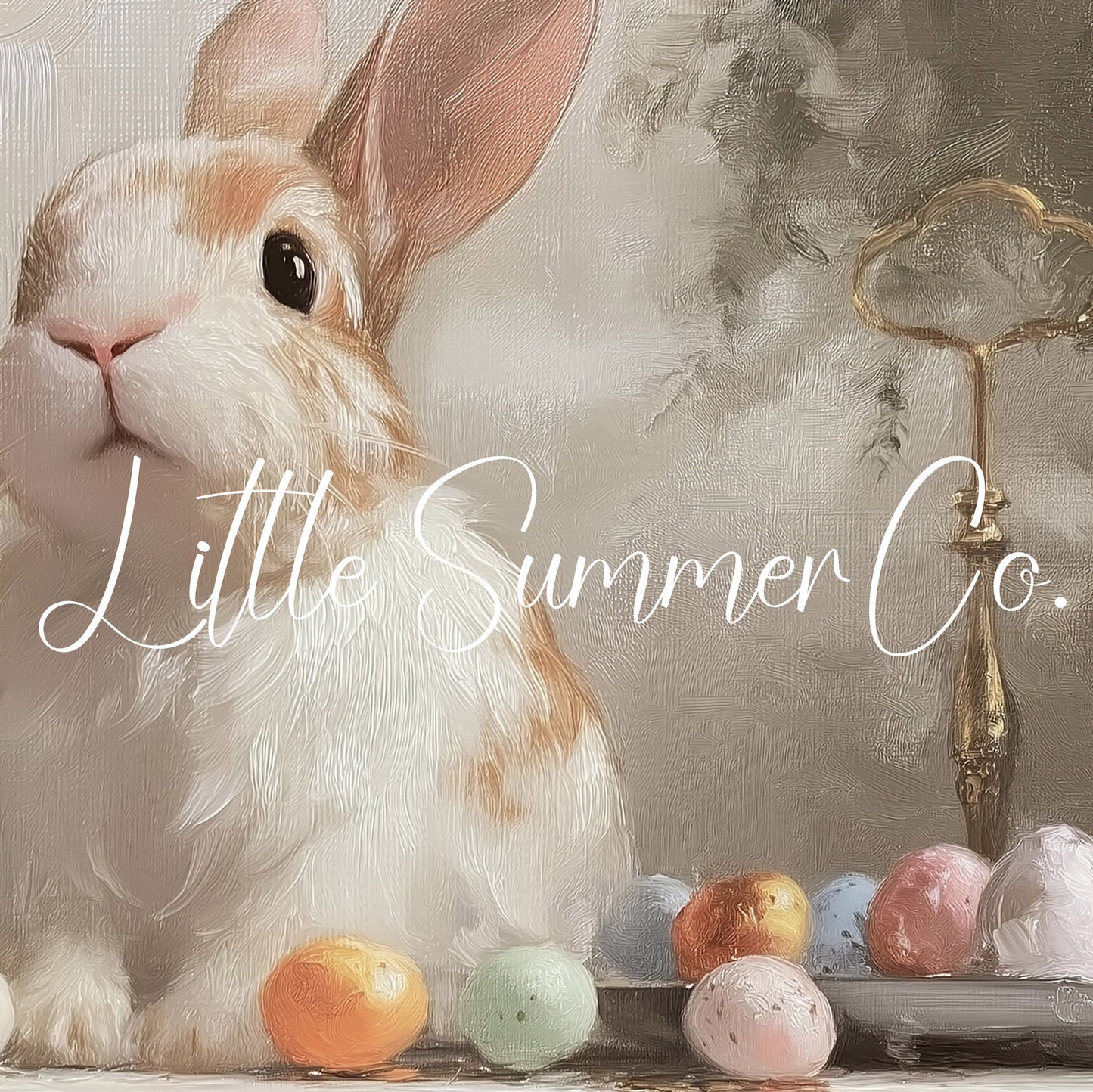 Easter Bunny Eggs Frame TV Art displayed on a TV