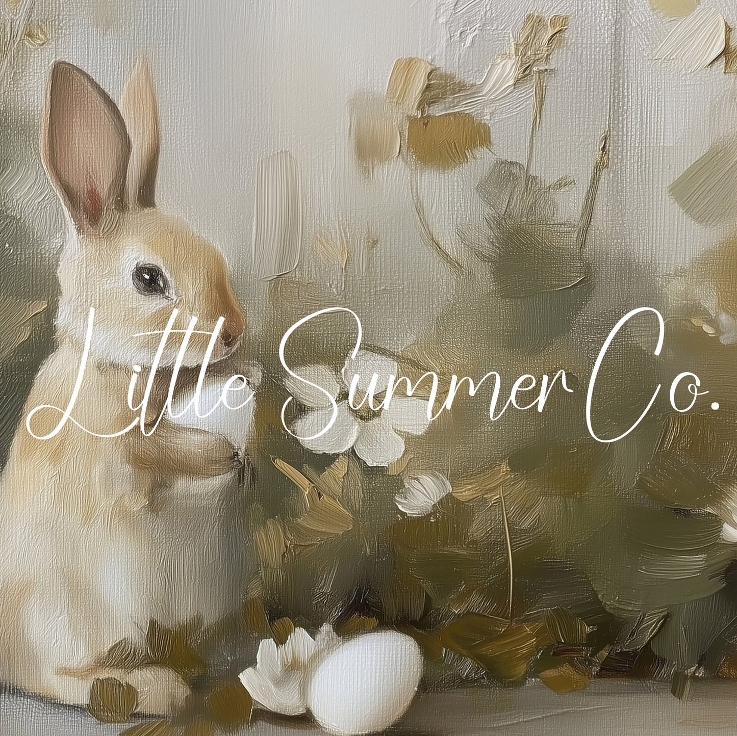 Bunny With Egg Frame TV Art displayed on a TV
