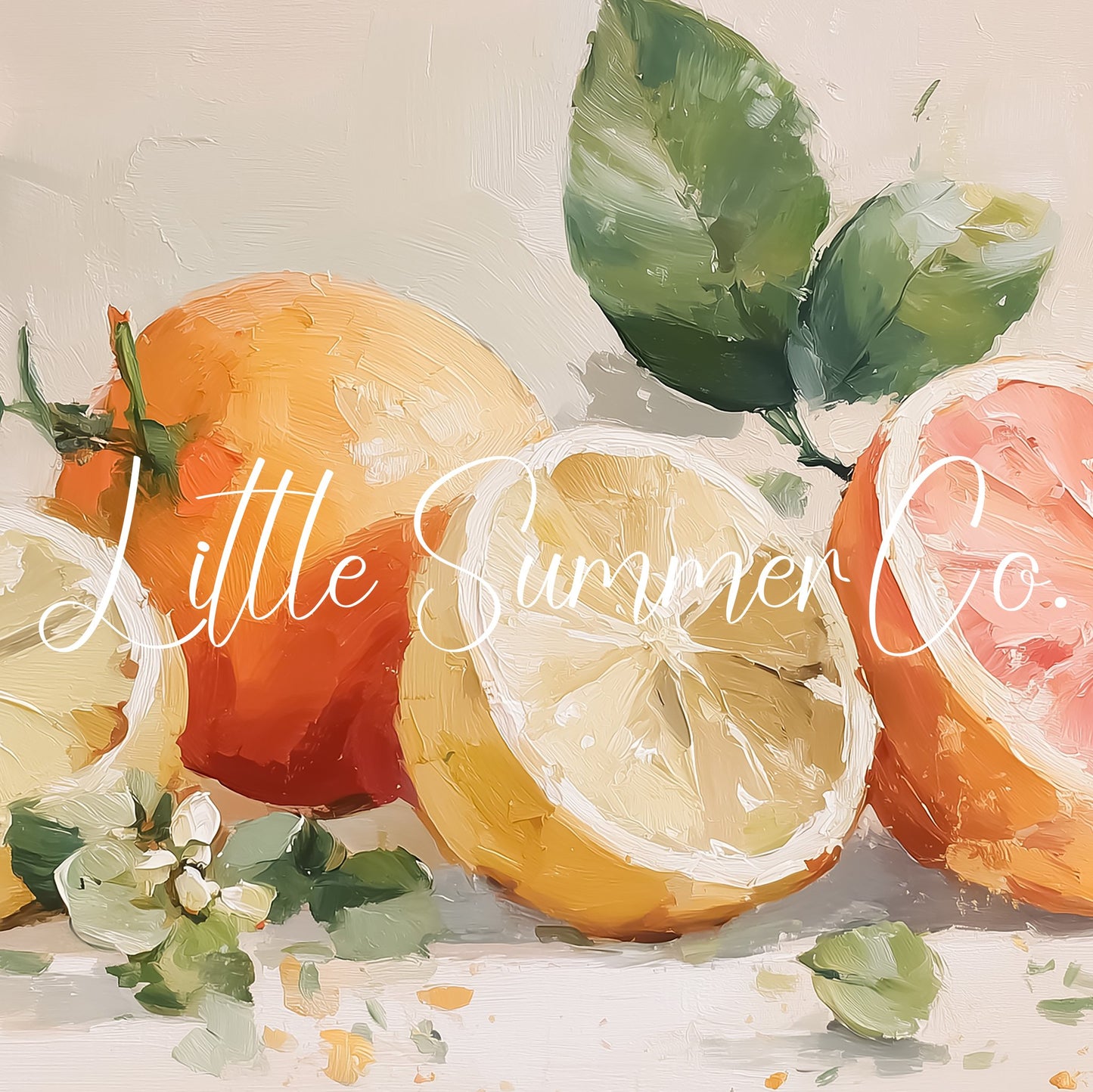 Citrus Fruit Frame TV Art displayed on a TV