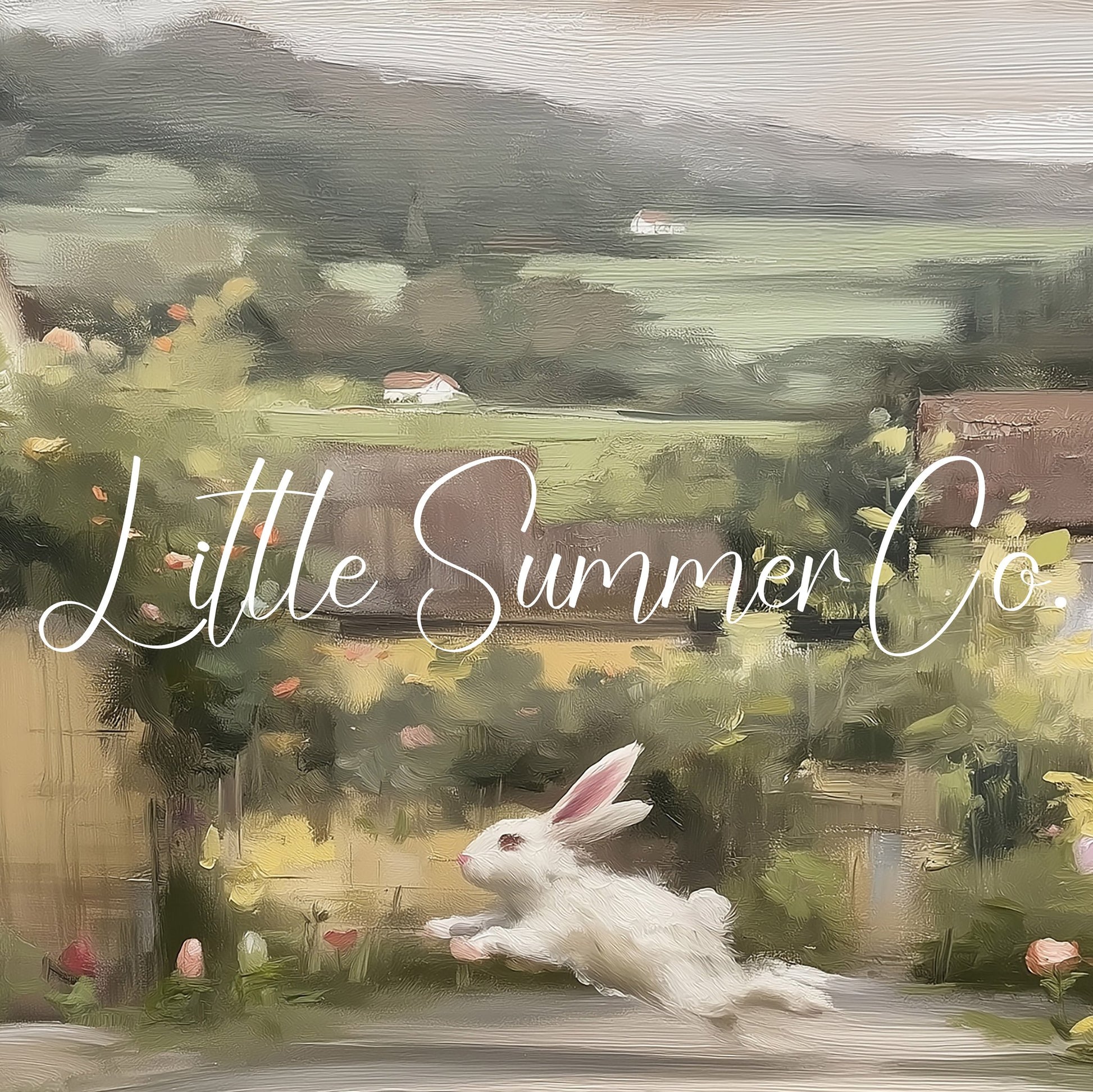 Village Rabbit Lane Frame TV Art displayed on a TV