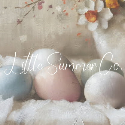 Pastel Easter Eggs Frame TV Art displayed on a TV