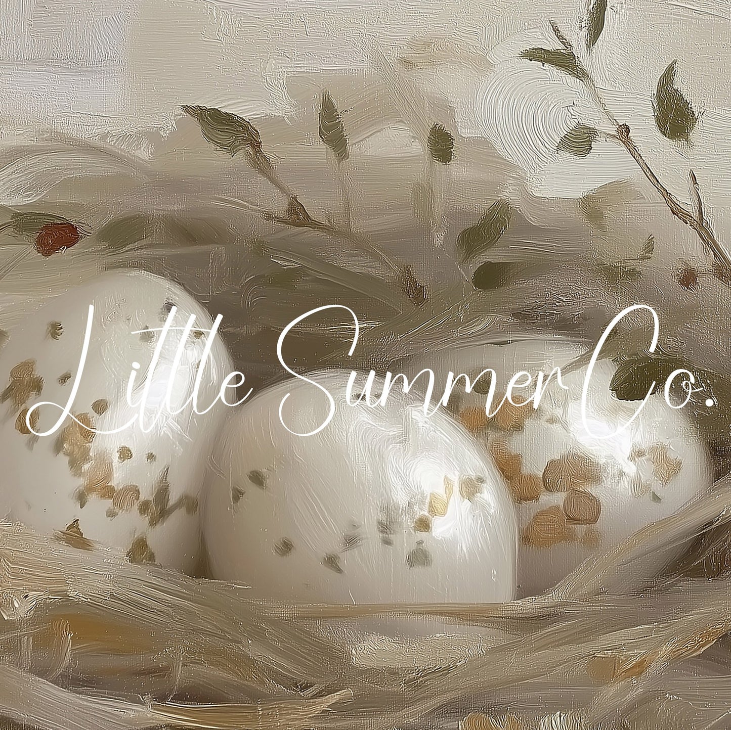 Speckled Egg Nest Frame TV Art displayed on a TV