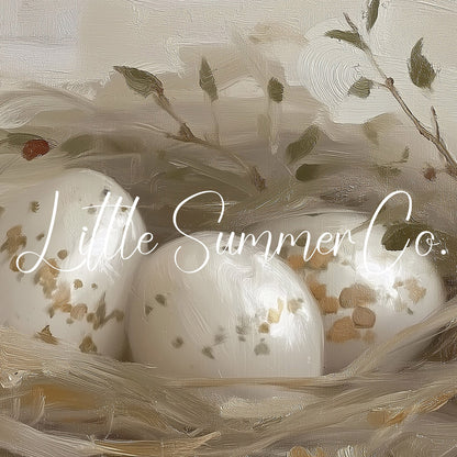 Speckled Egg Nest Frame TV Art displayed on a TV