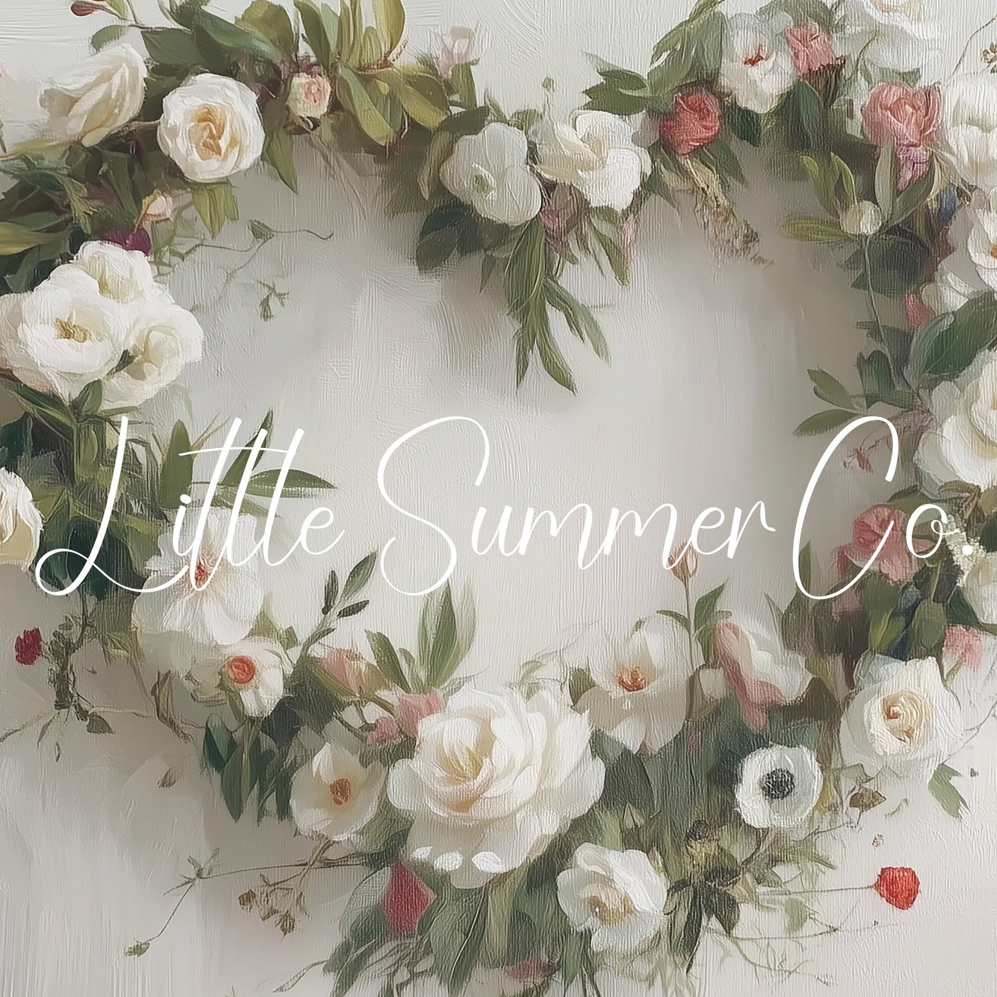 Flower Wreath Frame TV Art displayed on a TV
