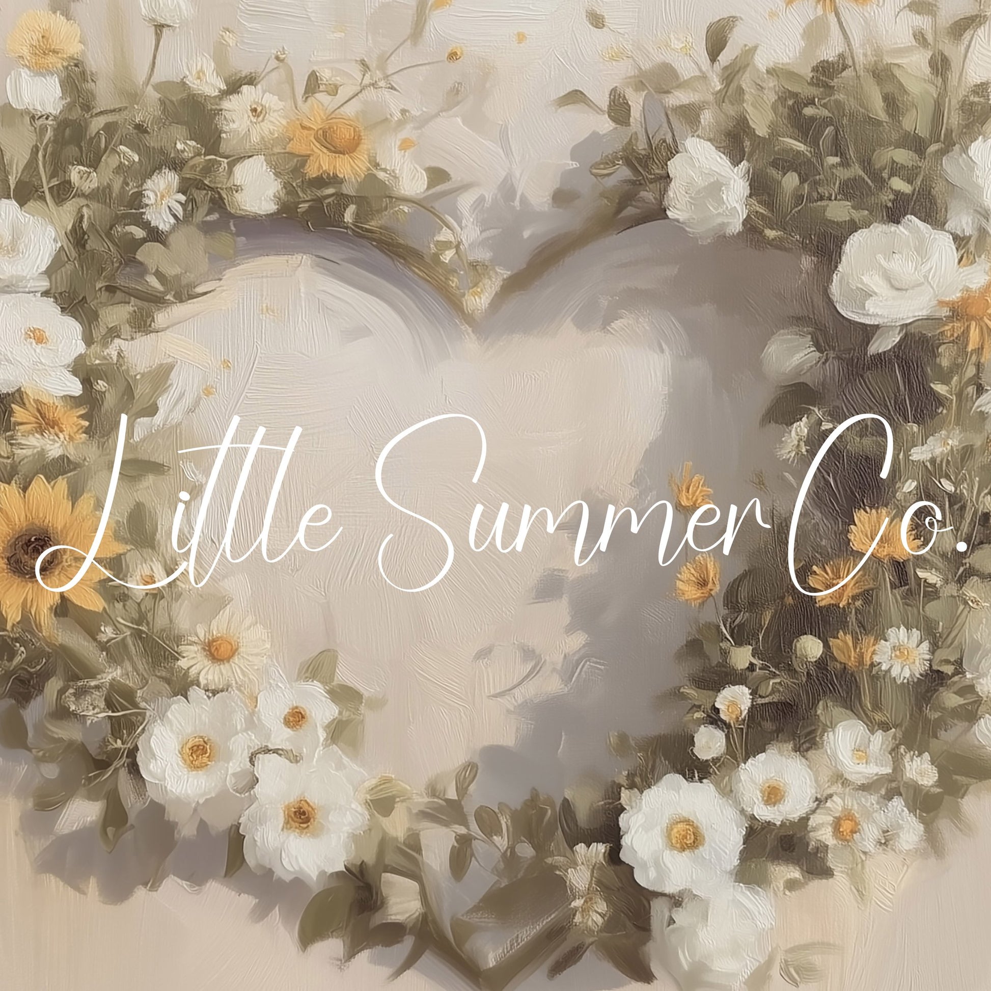 Wildflower Heart Wreath Frame TV Art displayed on a TV