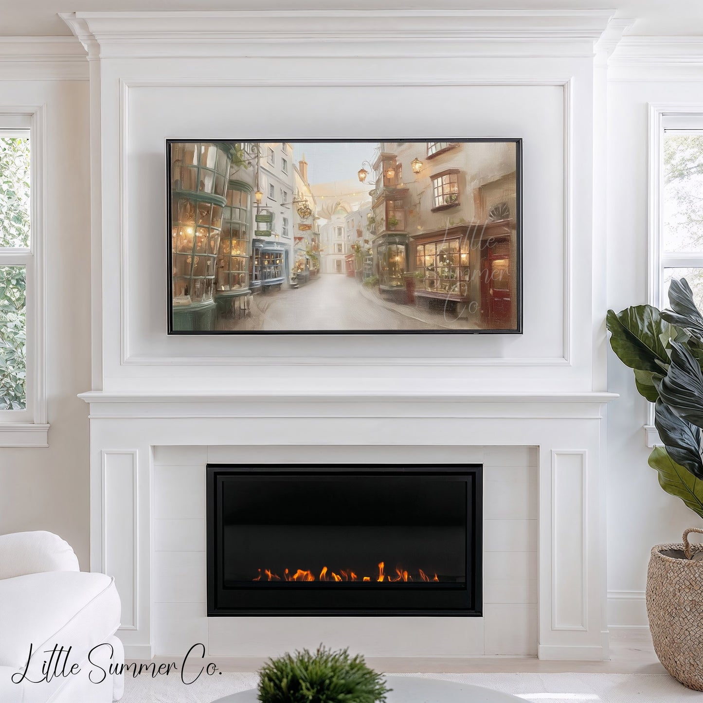 Shopfront Street Frame TV Art displayed on a TV