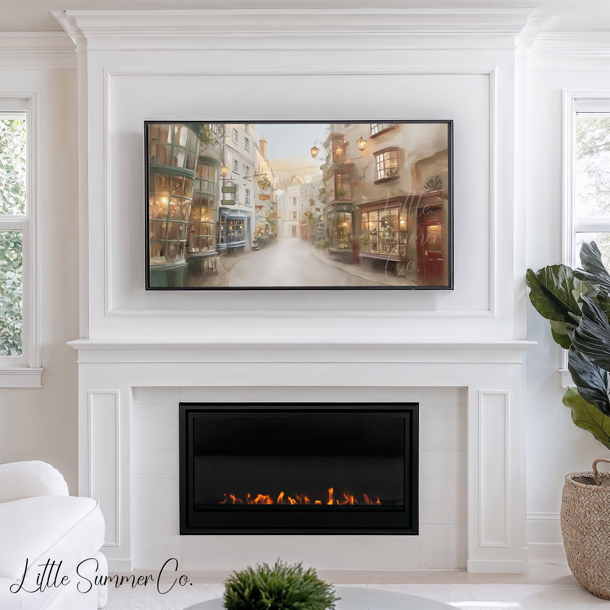 Shopfront Street Frame TV Art displayed on a TV