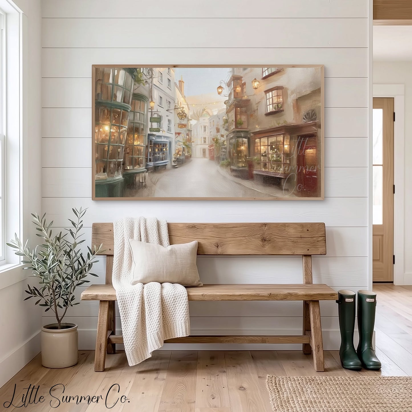 Shopfront Street Frame TV Art displayed on a TV