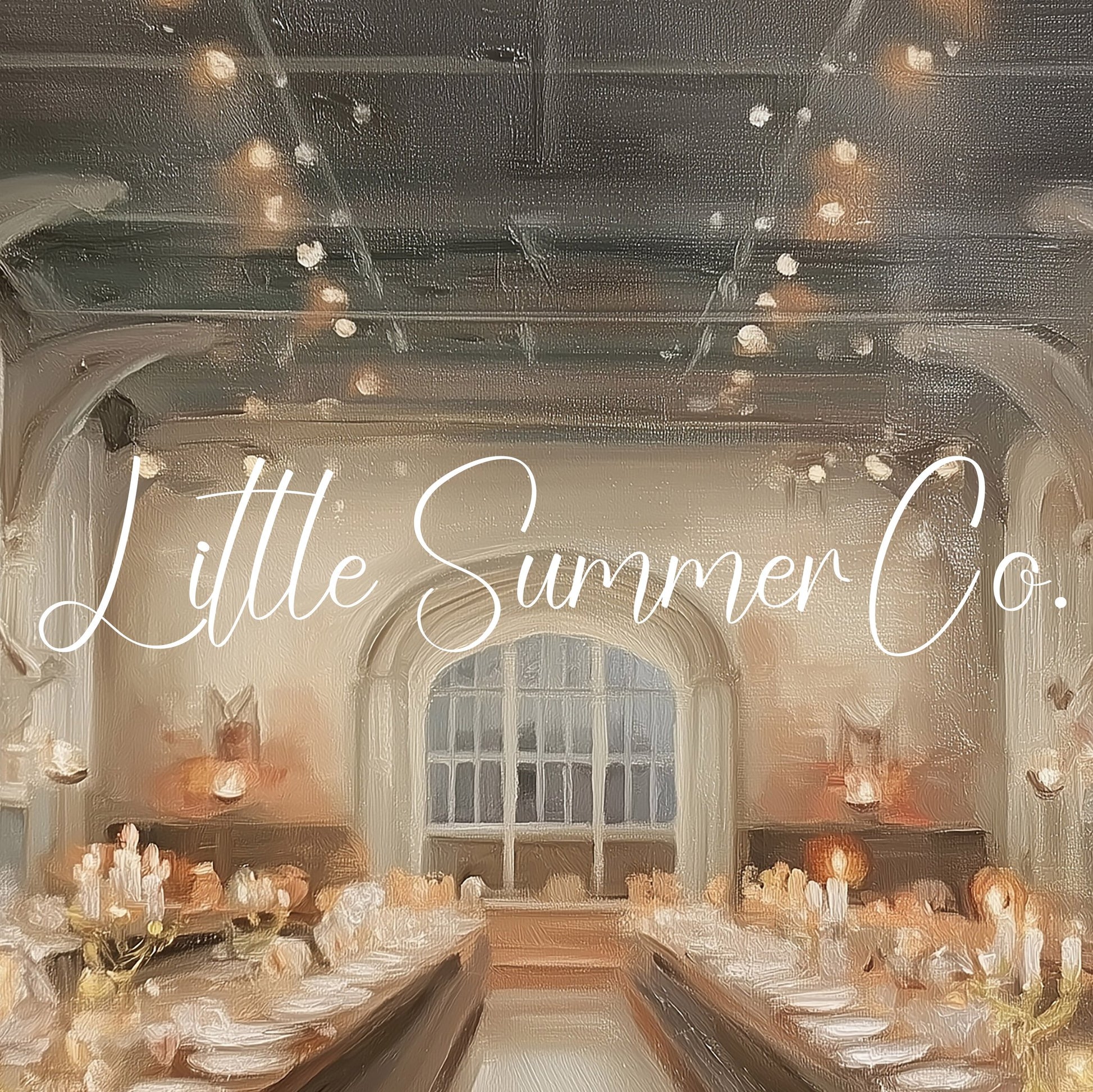 Candlelit Banquet Hall Frame TV Art displayed on a TV