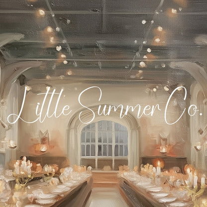 Candlelit Banquet Hall Frame TV Art displayed on a TV
