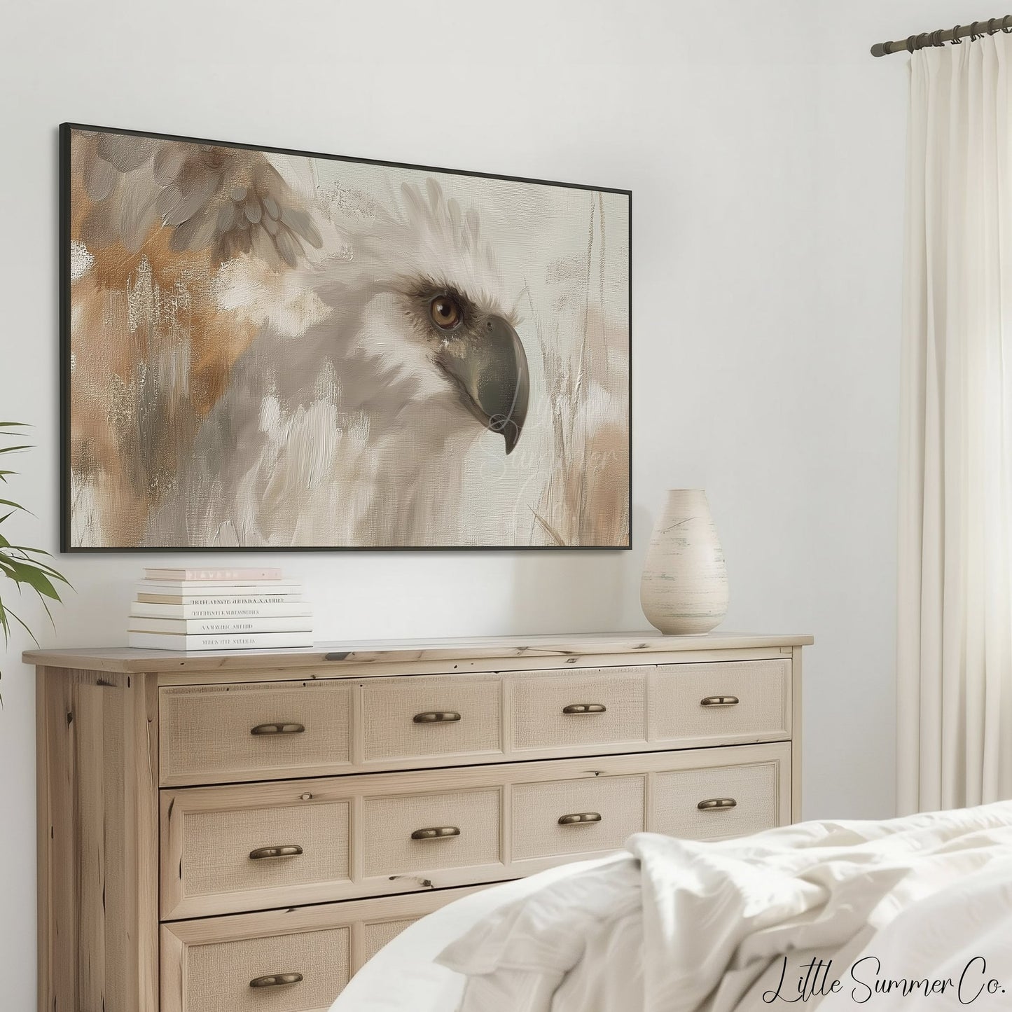 White Eagle Frame TV Art displayed on a TV