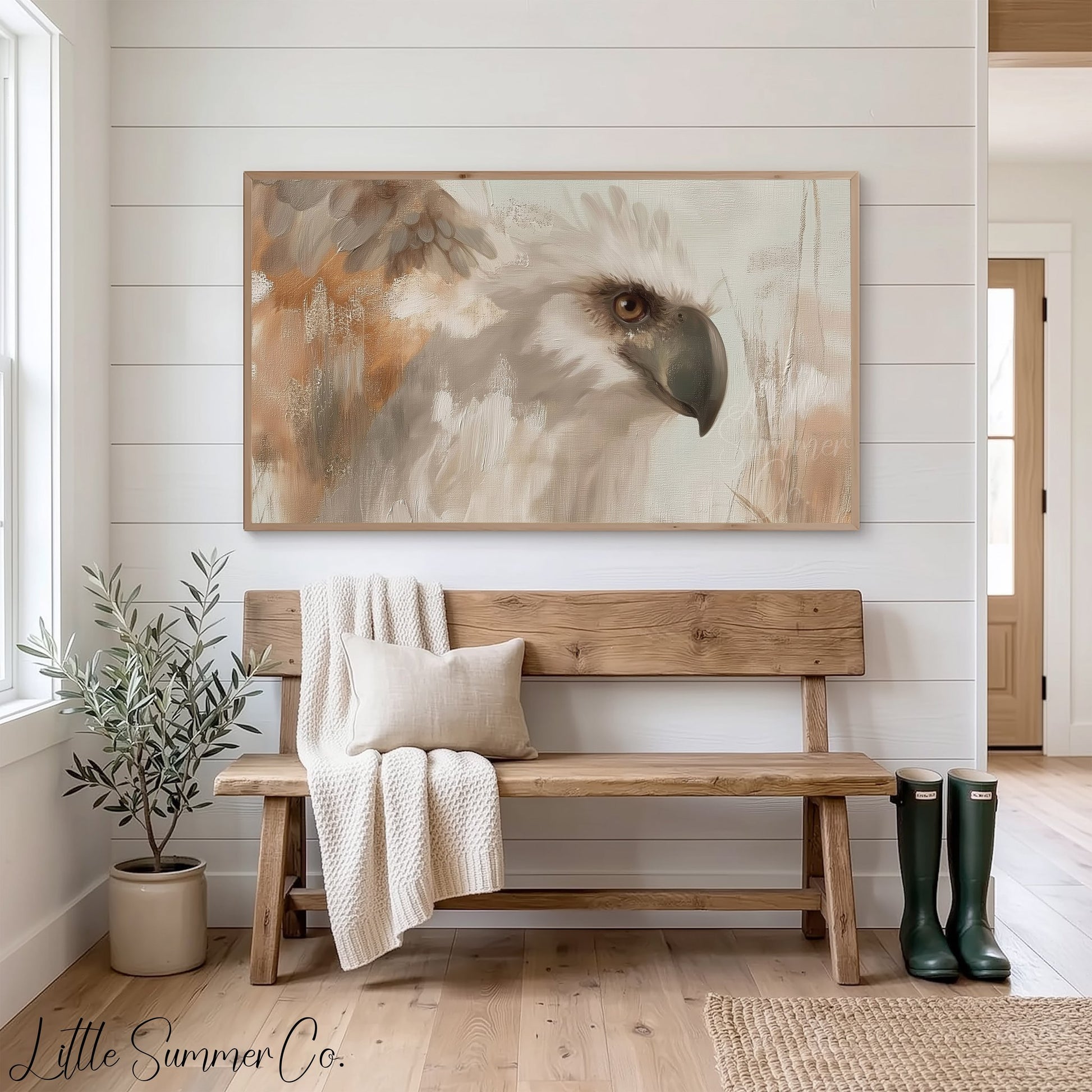 White Eagle Frame TV Art displayed on a TV