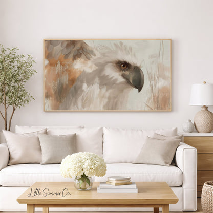 White Eagle Frame TV Art displayed on a TV
