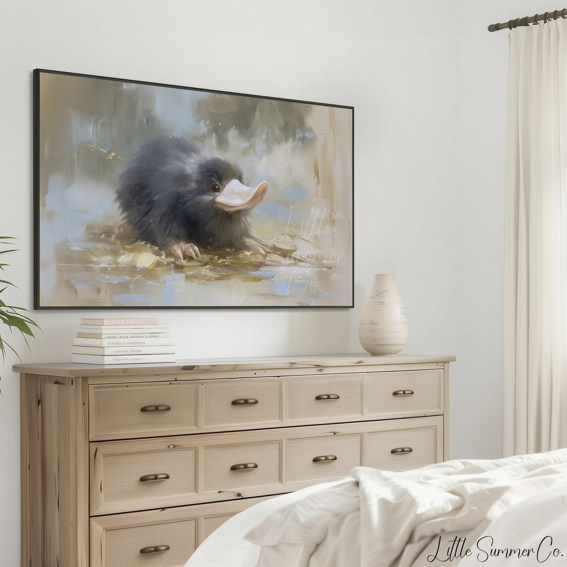 Platypus Frame TV Art displayed on a TV