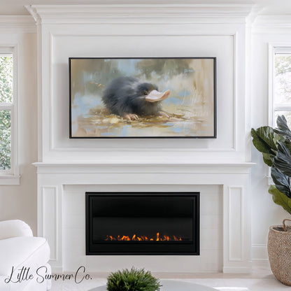 Platypus Frame TV Art displayed on a TV