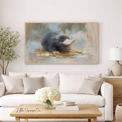 Platypus Frame TV Art displayed on a TV