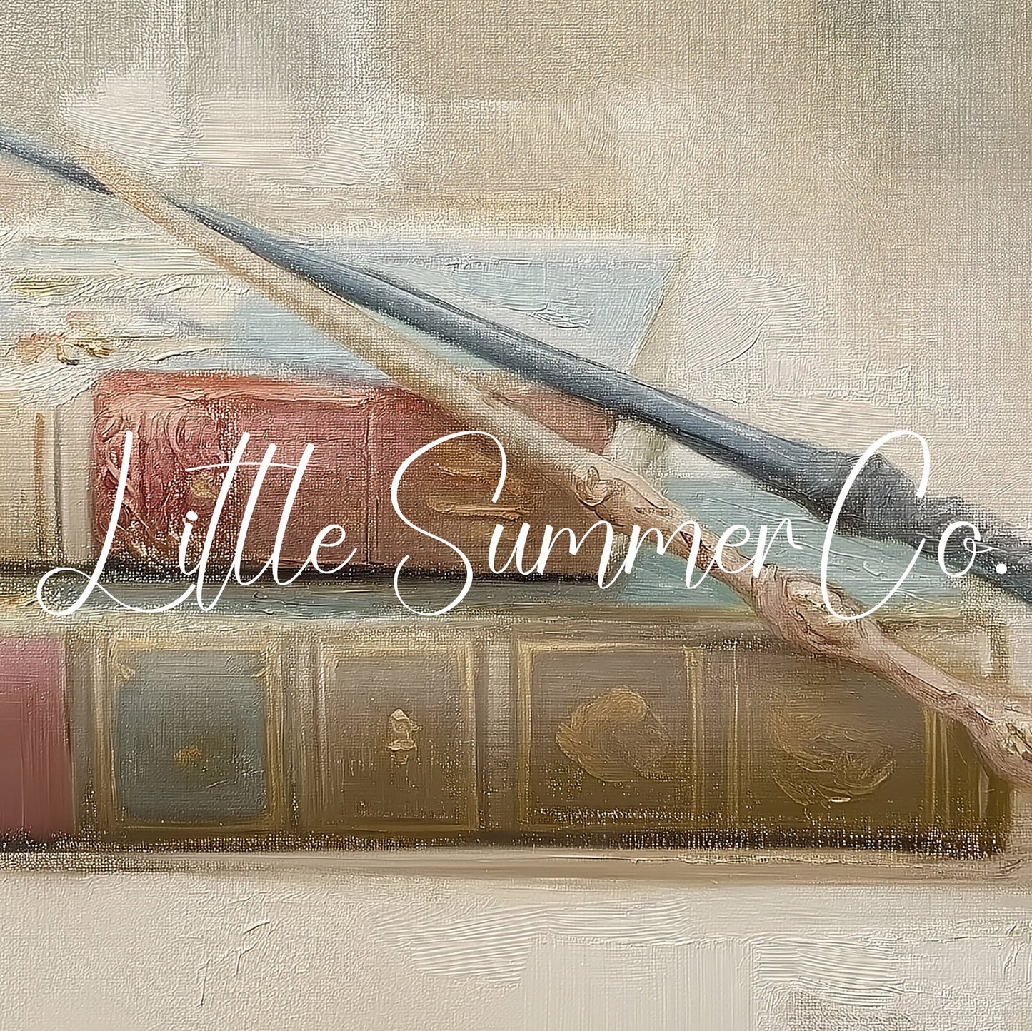 Books and Wands Frame TV Art displayed on a TV
