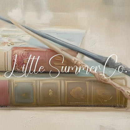 Books and Wands Frame TV Art displayed on a TV