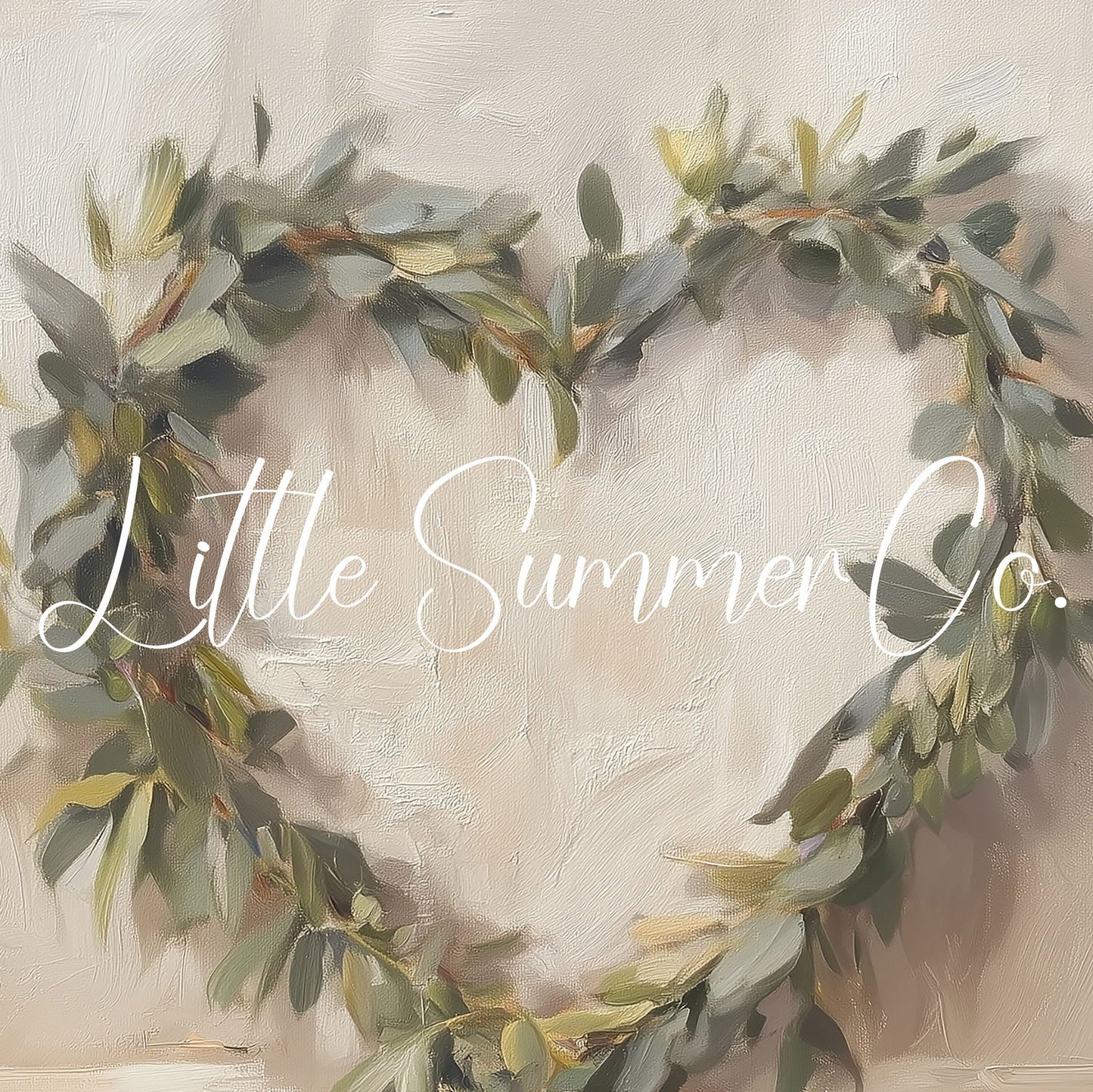 Leaf Heart Wreath Frame TV Art displayed on a TV