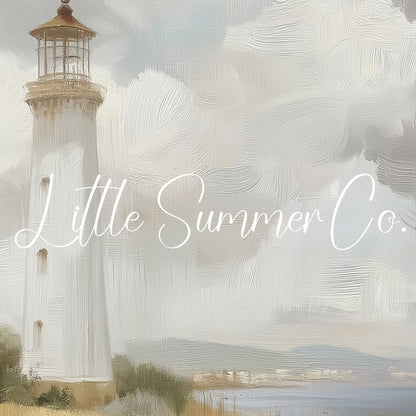Coastal Lighthouse Frame TV Art displayed on a TV
