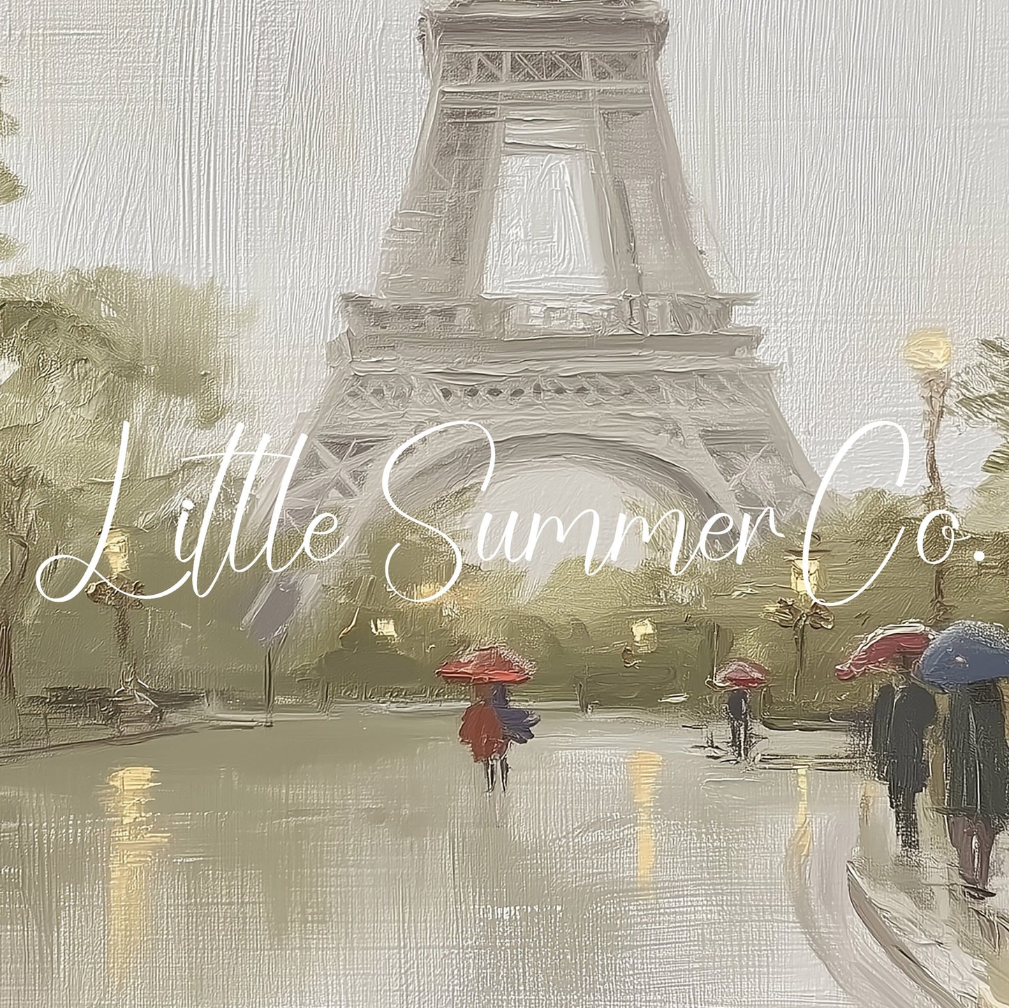 Paris Street and Eiffel Tower Frame TV Art displayed on a TV
