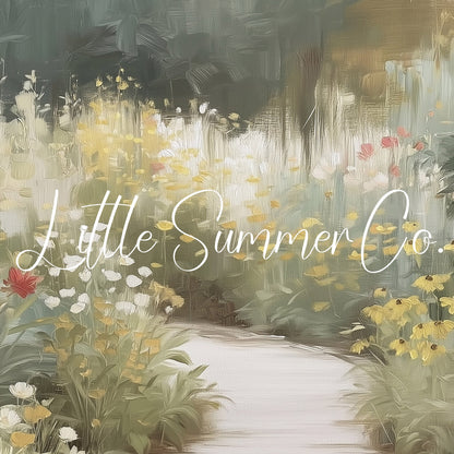 Wildflower Garden Path Frame TV Art displayed on a TV