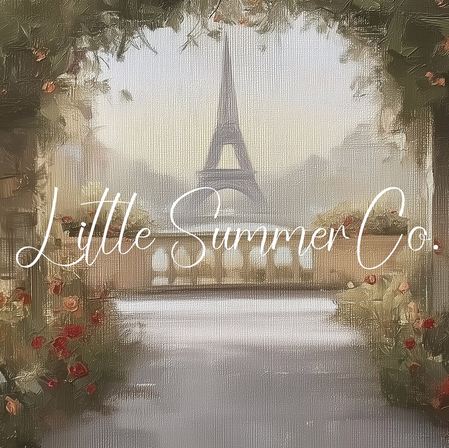 Eiffel Tower Rose Terrace Frame TV Art displayed on a TV
