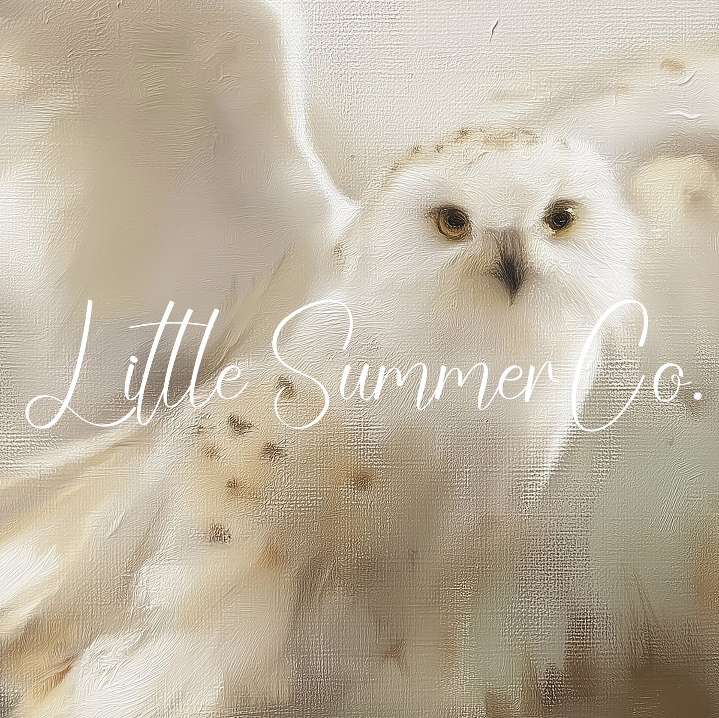Snowy Owl in Flight Frame TV Art displayed on a TV