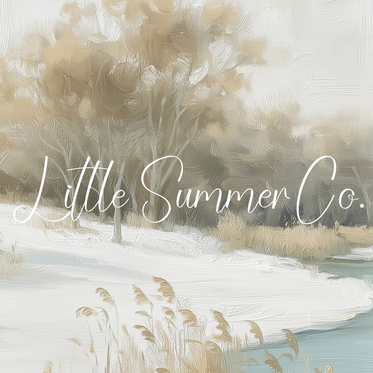 Snowy River Trees Frame TV Art displayed on a TV