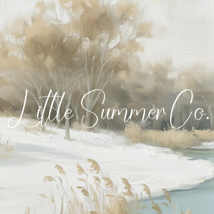 Snowy River Trees Frame TV Art displayed on a TV