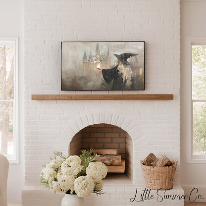 Witch Castle Spell Frame TV Art displayed on a TV