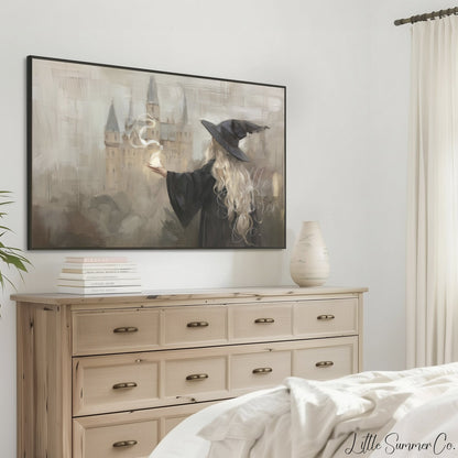 Witch Castle Spell Frame TV Art displayed on a TV
