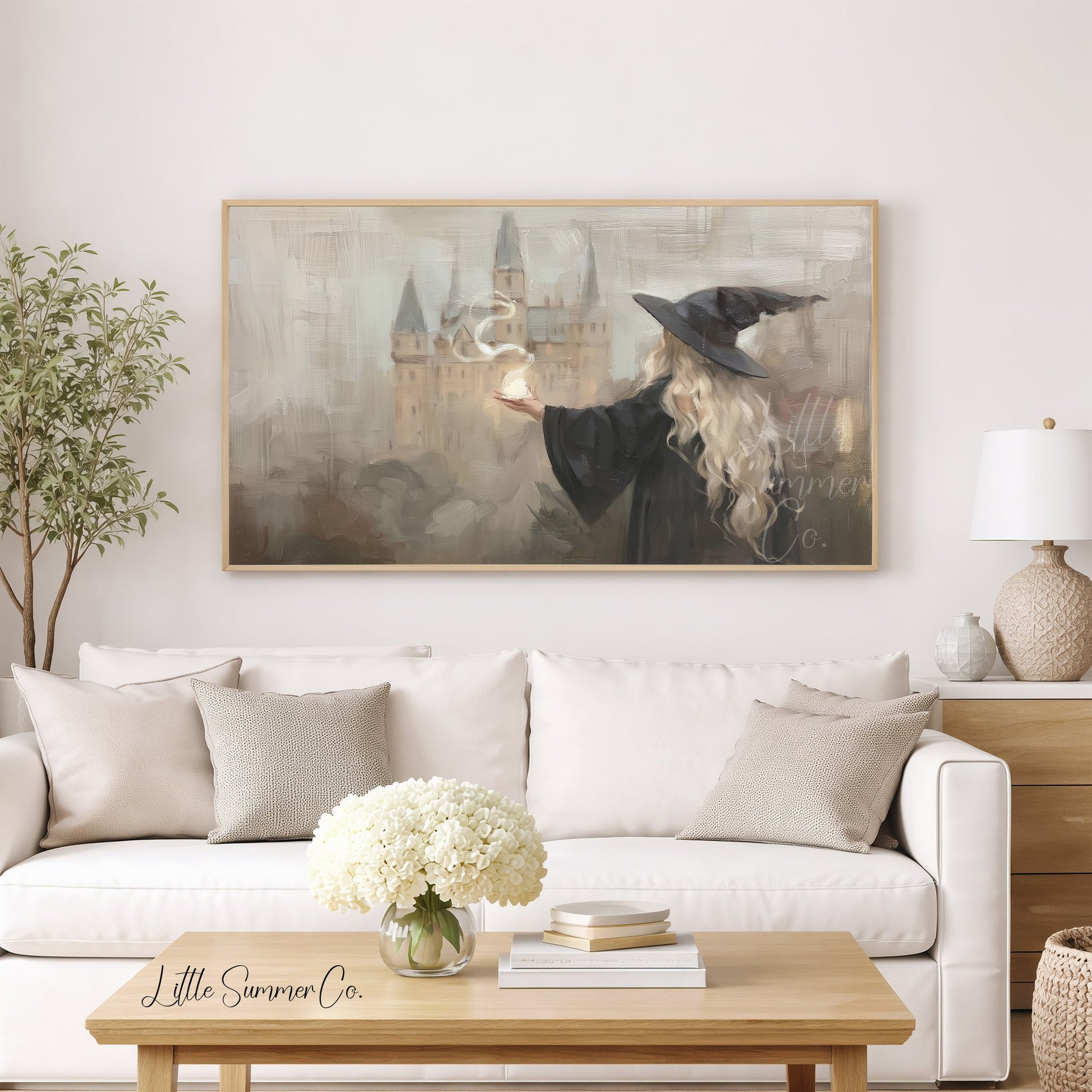 Witch Castle Spell Frame TV Art displayed on a TV