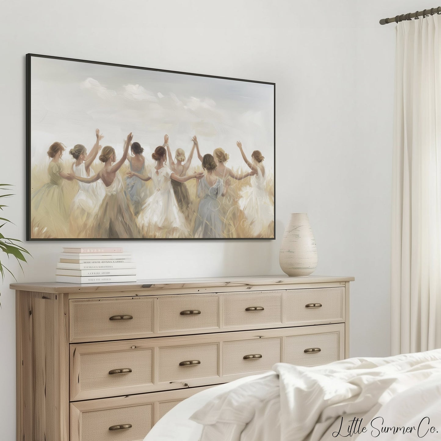 Girls Field Dance Frame TV Art displayed on a TV