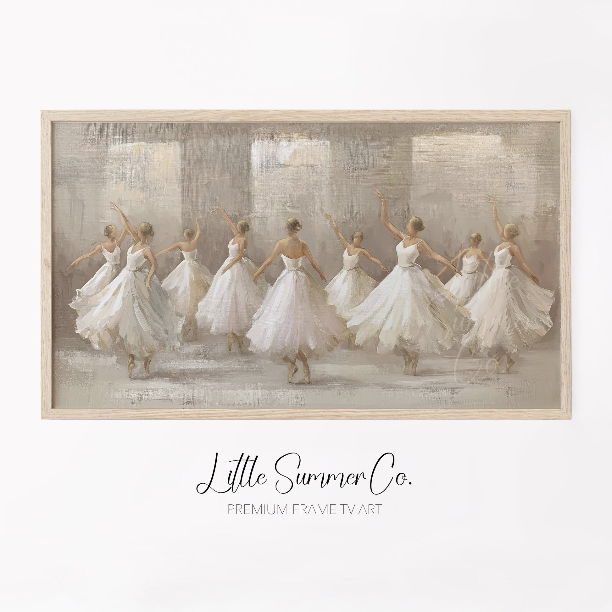 Ballet Dancers Frame TV Art displayed on a TV