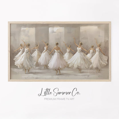 Ballet Dancers Frame TV Art displayed on a TV