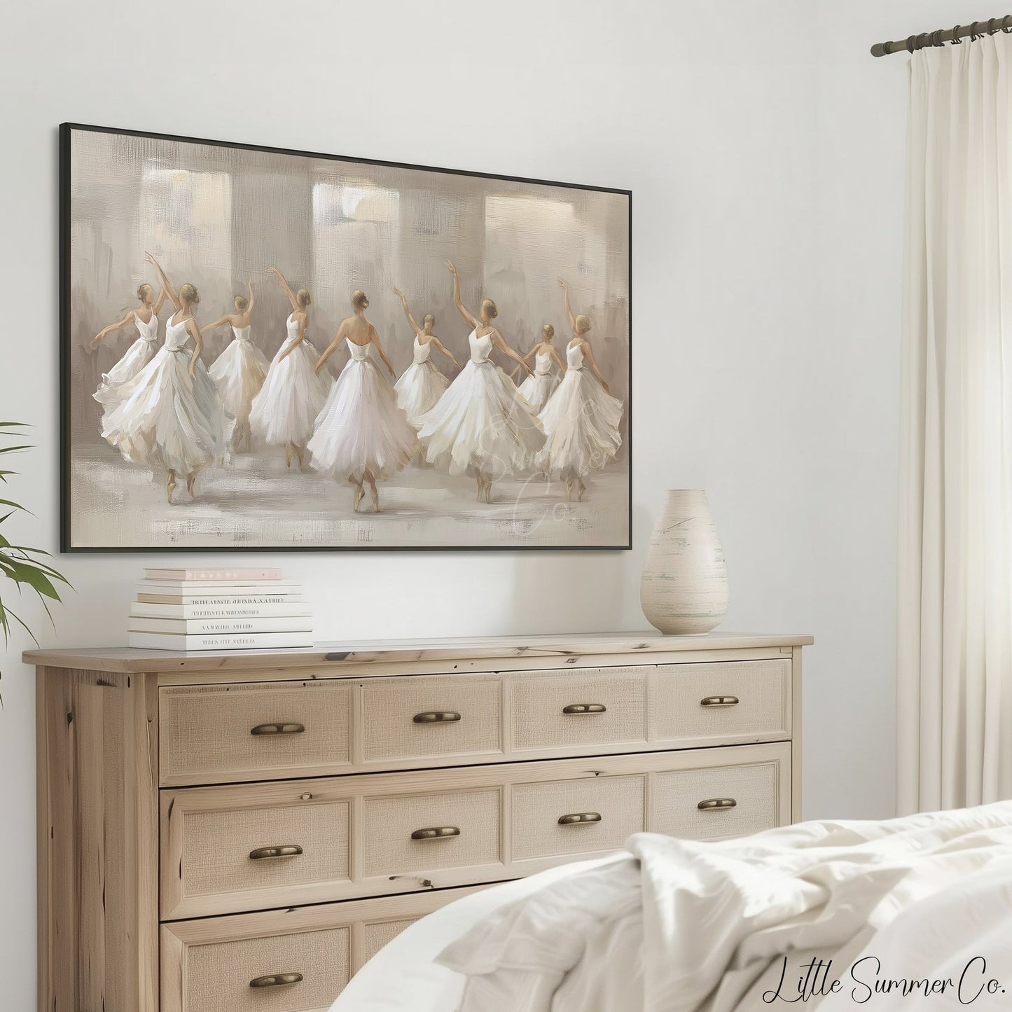 Ballet Dancers Frame TV Art displayed on a TV