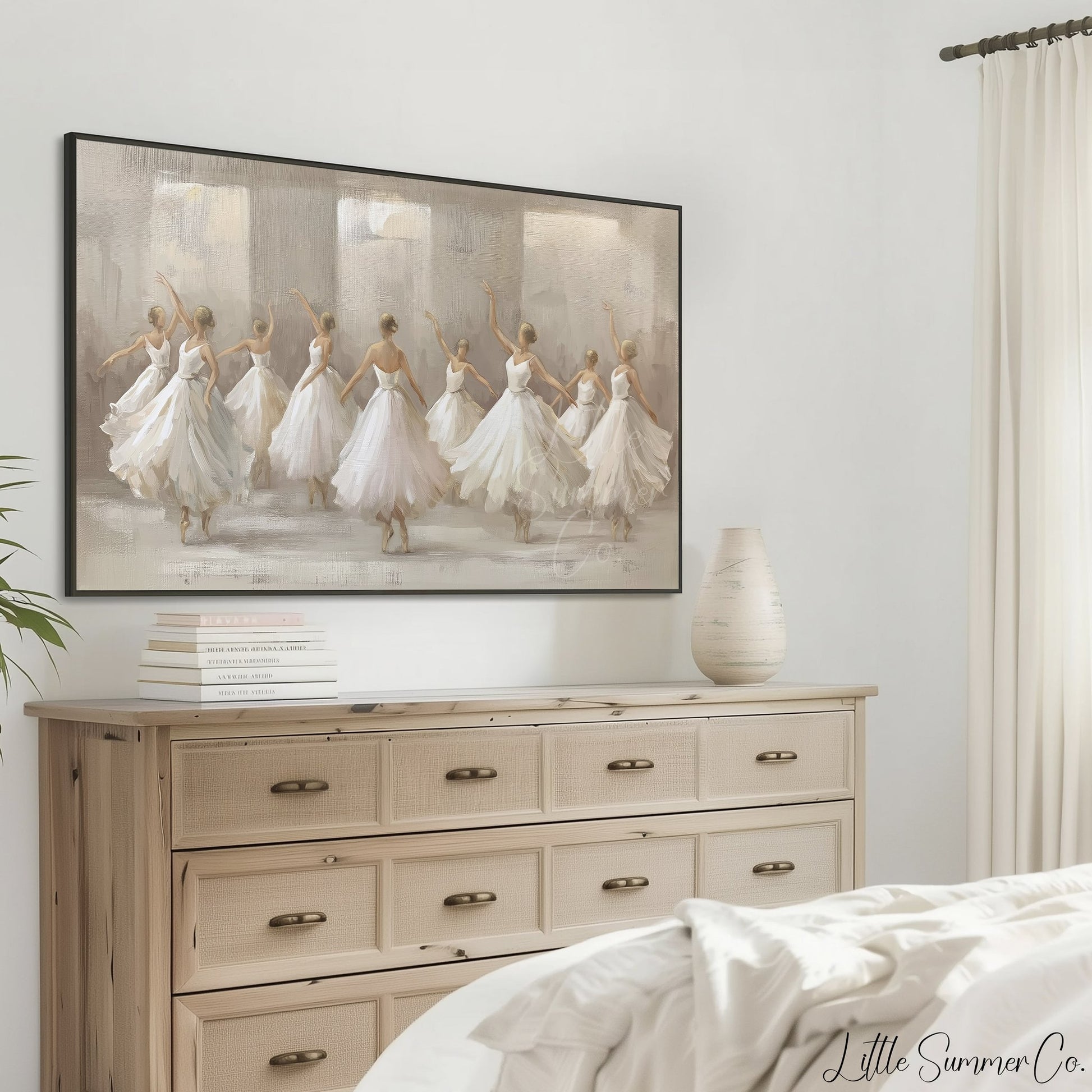 Ballet Dancers Frame TV Art displayed on a TV