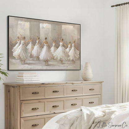 Ballet Dancers Frame TV Art displayed on a TV
