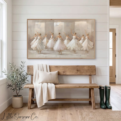 Ballet Dancers Frame TV Art displayed on a TV